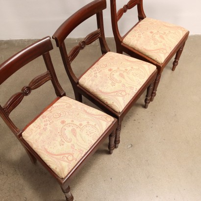 antigüedad, silla, sillas antiguas, silla antigua, silla italiana antigua, silla antigua, silla neoclásica, silla del siglo XIX, grupo de sillas victorianas