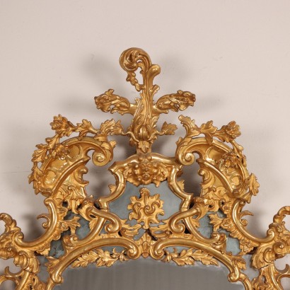 Miroir Baroque Bois Italie XVIII Siècle