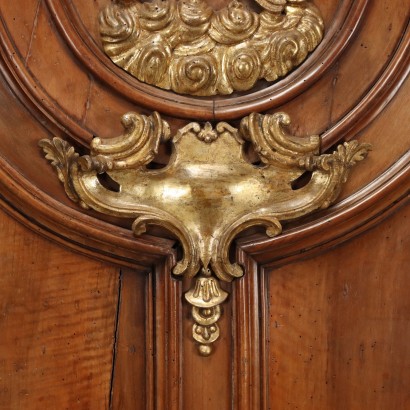 Baroque Headboard Walnut Italy XVIII Century