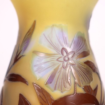 Vase im Gallè-Stil Glas Frankreich XX Jhd