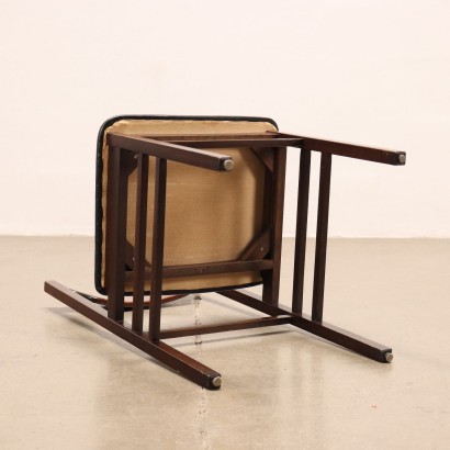 Gruppe von 6 Stühlen Kunstleder Italien 1960er