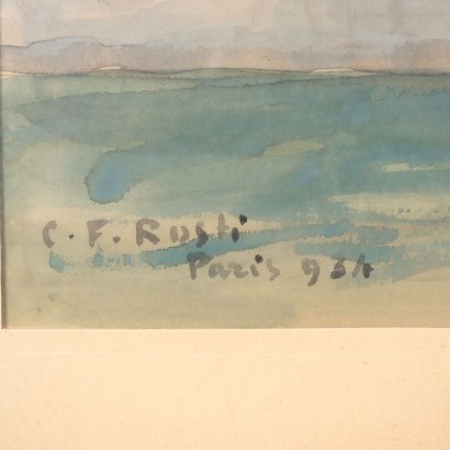 C. Fortunato Rosti Aquarell auf Papier Italien 1934