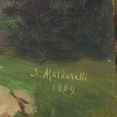 S. Maldarelli Öl auf Leinwand Italien 1909