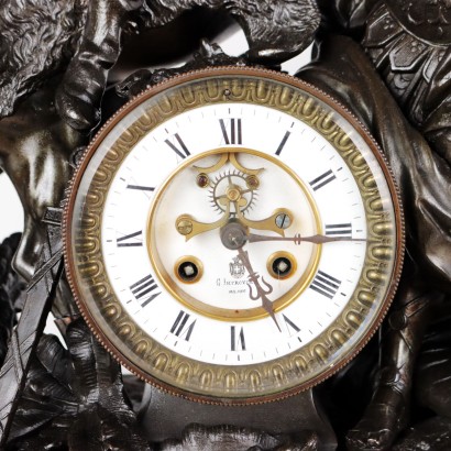 antigüedades, reloj, reloj antiguo, reloj antiguo, reloj italiano antiguo, reloj antiguo, reloj neoclásico, reloj del siglo XIX, reloj de péndulo, reloj de pared, G. Introvini support clock Milan