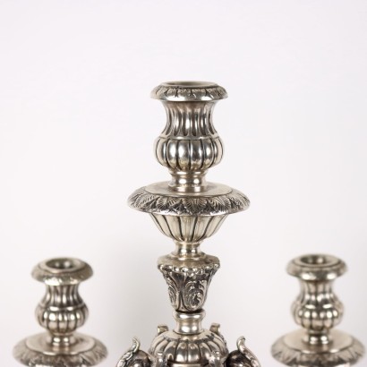 Pair of Candelabra Silver Italy 1930s-1940s