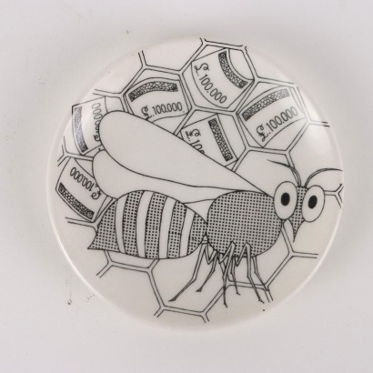 Group of 10 Plates P. Fornasetti Ceramic Italy 1960s