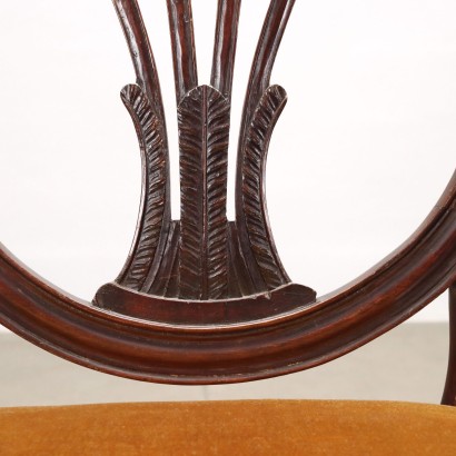 Gruppe von 6 Stühlen Hepplewhite Stil Mahagoni England XX Jhd