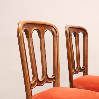 Group of 4 Umbertine Chairs Walnut Italy XIX Century