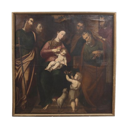 arte, arte italiana, pittura antica italiana,Madonna con Bambino e Santi Dipinto de