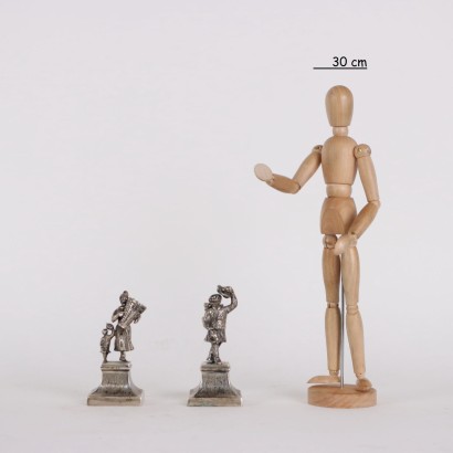 Paire de Figurines Argent Italie XIX Siècle