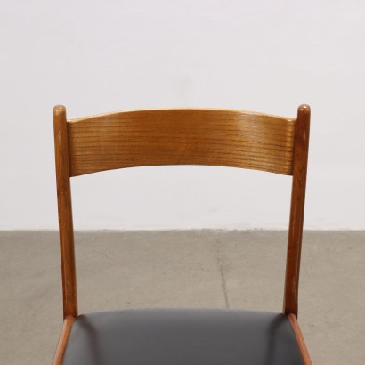 Gruppe von 4 Stühlen Eiche Italien 1950er-1960er