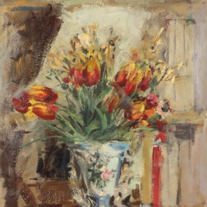 arte, Arte italiano, Pintura italiana del siglo XX, Pintura de Cesare Monti Tulipani, 1947, Cesare Monti, Pintura de Cesare Monti Tulipani, 1947, Pintura de Cesare Monti Tulipani, 1947, Pintura de Cesare Monti Tulipani, 1947, Pintura de Cesare Monti Tulipani , 1947, Pintura de Cesare Monti Tulipani, 1947, Cesare Monti