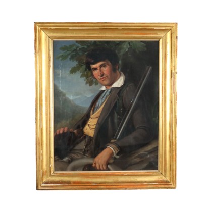 Männerporträt Öl auf Leinwand Italien XIX Jhd