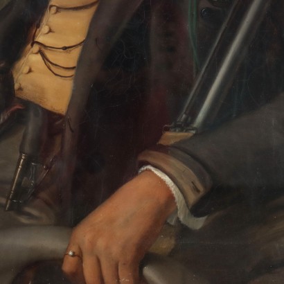 Männerporträt Öl auf Leinwand Italien XIX Jhd