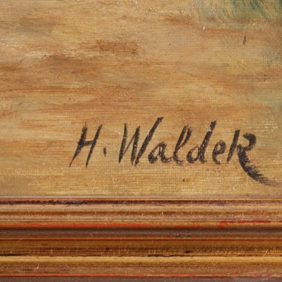 H.Waldek Huile sur Toile Europe XIX-XX Siècle