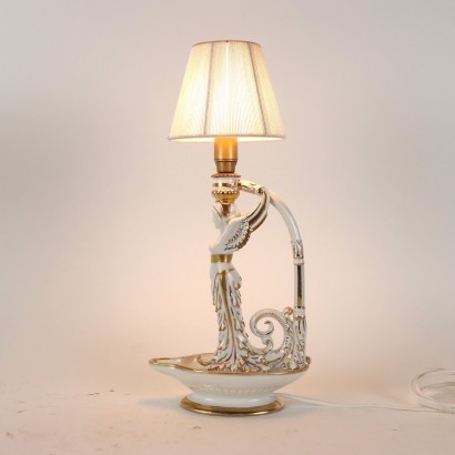 Paar Neoklassichen-Stil Lampen Porzellan Italien XX Jhd