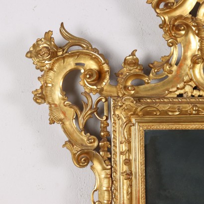 espejo dorado, espejo dorado en estilo barroco