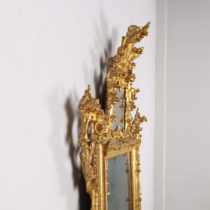 Baroque Style Mirror Glass Italy XIX Century