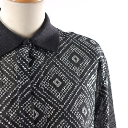 E. Armani Sweater Silk Size 14 Italy 1980s