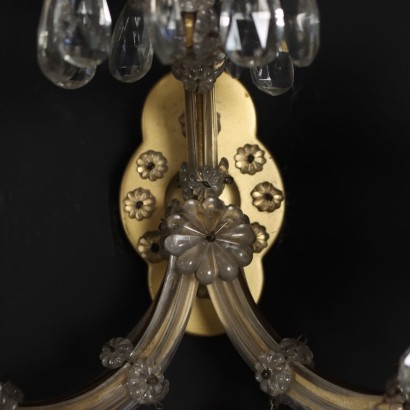 Pair of Maria Theresa Style Appliques Glass Italy XX Century