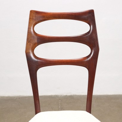 Gruppe von 6 Stühlen Holz Italien 1950er