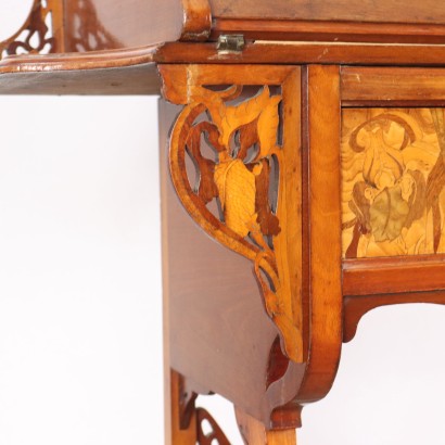 Writing Desk Art Nouveau Cherrywood France XIX-XX Century
