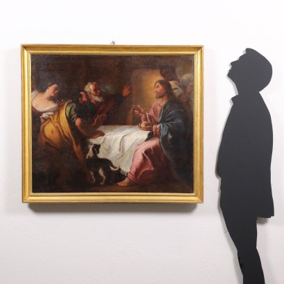 Peinture d'une scène évangélique, Le dîner à Emmuas