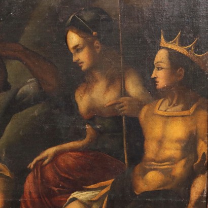 Sujet Mythologique Huile sur Toile Italie XVII Siècle