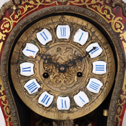 antiquariato, orologio, antiquariato orologio, orologio antico, orologio antico italiano, orologio di antiquariato, orologio neoclassico, orologio del 800, orologio a pendolo, orologio da parete,Orologio in Stile Boulle con Mensola