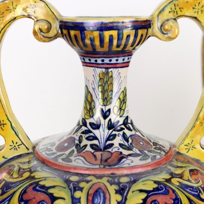 Pair of Vases Cooperativa Ceramisti G.Tadino Ceramic Italy XX Century