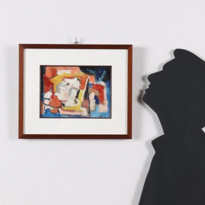 arte, arte italiana, pittura novecento italiana,Dipinto Astratto di Renato Bontempi ,Pensiero improvviso (scomposizione),Renato Bontempi