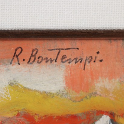 R. Bontempi Oil on Cardboard Italy 1984