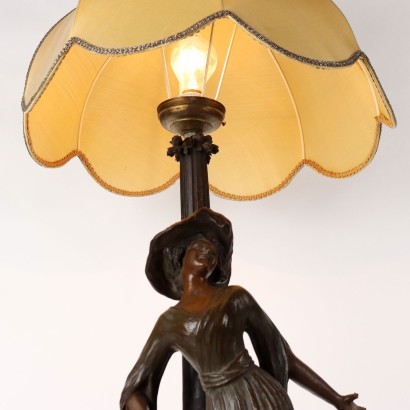 Lamp Art Nouveau Terracotta Italy XIX-XX Century