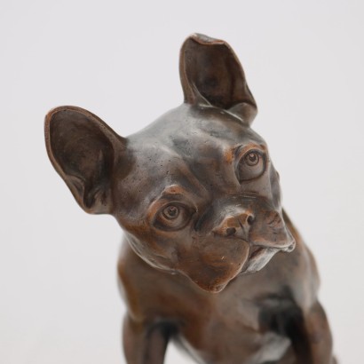 Little Dog Sculpture Bronze Italy XX Century
