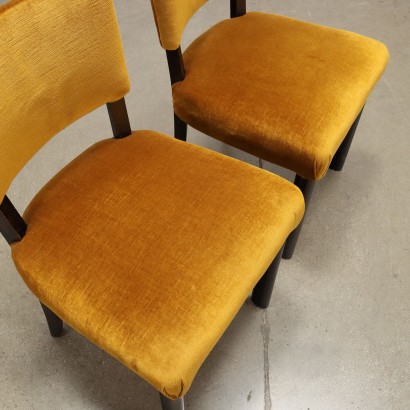Group of 4 Chairs Beech Italy 1940s