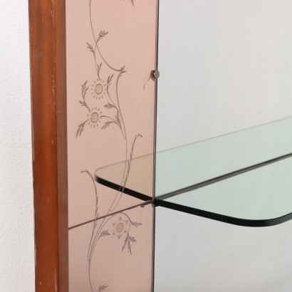 Large Mirror Glass Italy 1950s