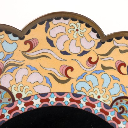 Paar Platten Cloisonné Kupfer Japan XIX-XX Jhd