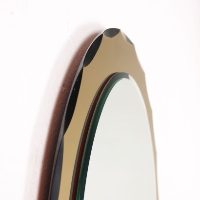 Wall Mirror Glass Italy 1960s