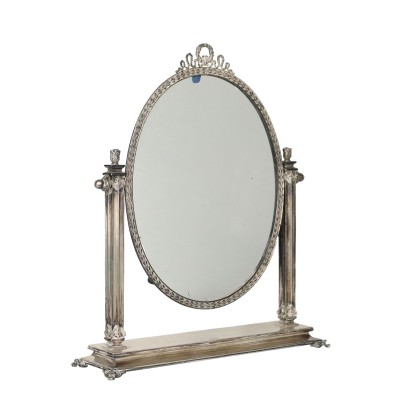 Miroir de Table D. Riva Argent Italie Années 1930-1940