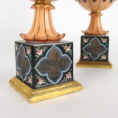Antik, Vase, antike Vasen, antike Vase, antike italienische Vase, antike Vase, neoklassizistische Vase, Vase aus dem 19. Jahrhundert, Paar Liberty-Vasen