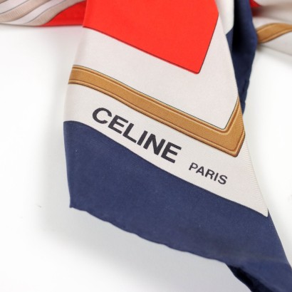 Foulard Céline Vintage Soie France Années 1960-1970