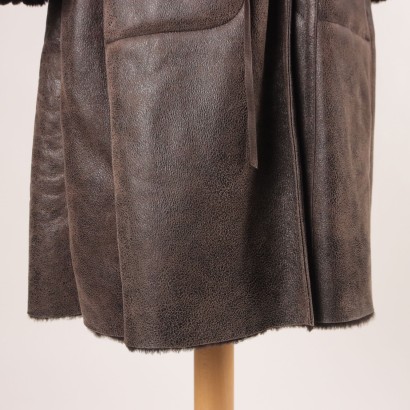 E. Armani Coat Lambskin Size 18 Italy