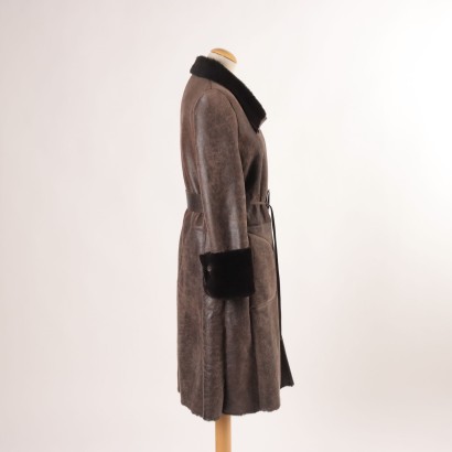 E. Armani Coat Lambskin Size 18 Italy