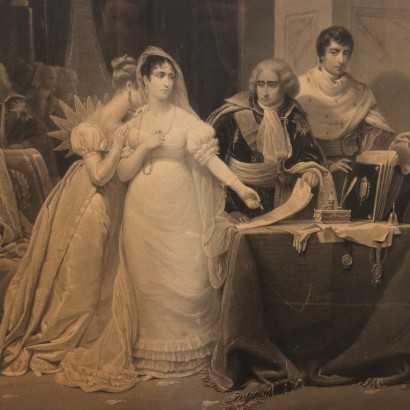 Divorce de l\'Impèratrice Josèphine Gravure XIXe Siècle