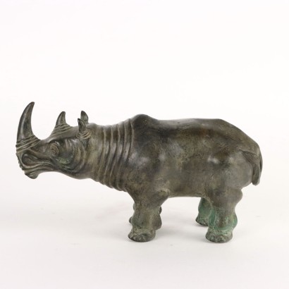 Rhinocéros Bronze Est Années 1960-1970