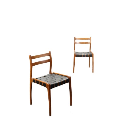 Pair of Chairs Ash Italy 1960s