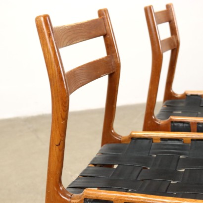 Paar Stühle Esche Italien 1960er