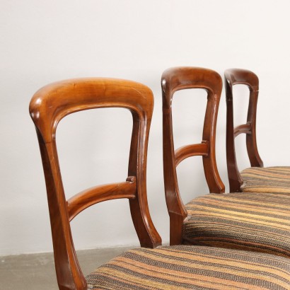 Group of 6 Chairs Walnut Italy XIX Century