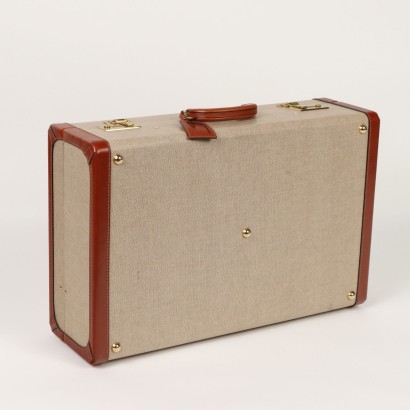 Vintage Suitcase Leather Italy 1970s-1980s