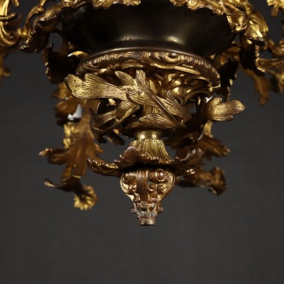 Lustre en style Éclectique Bronze Italie XIX-XX Siècle